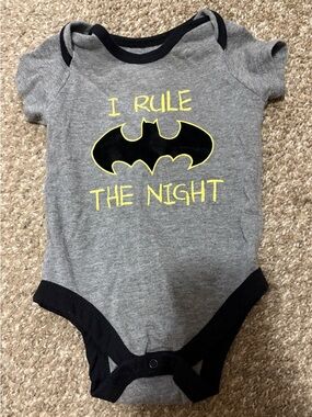 DC Grey, Black & Yellow 'I Rule The Night' Baby One-Piece Bodysuit